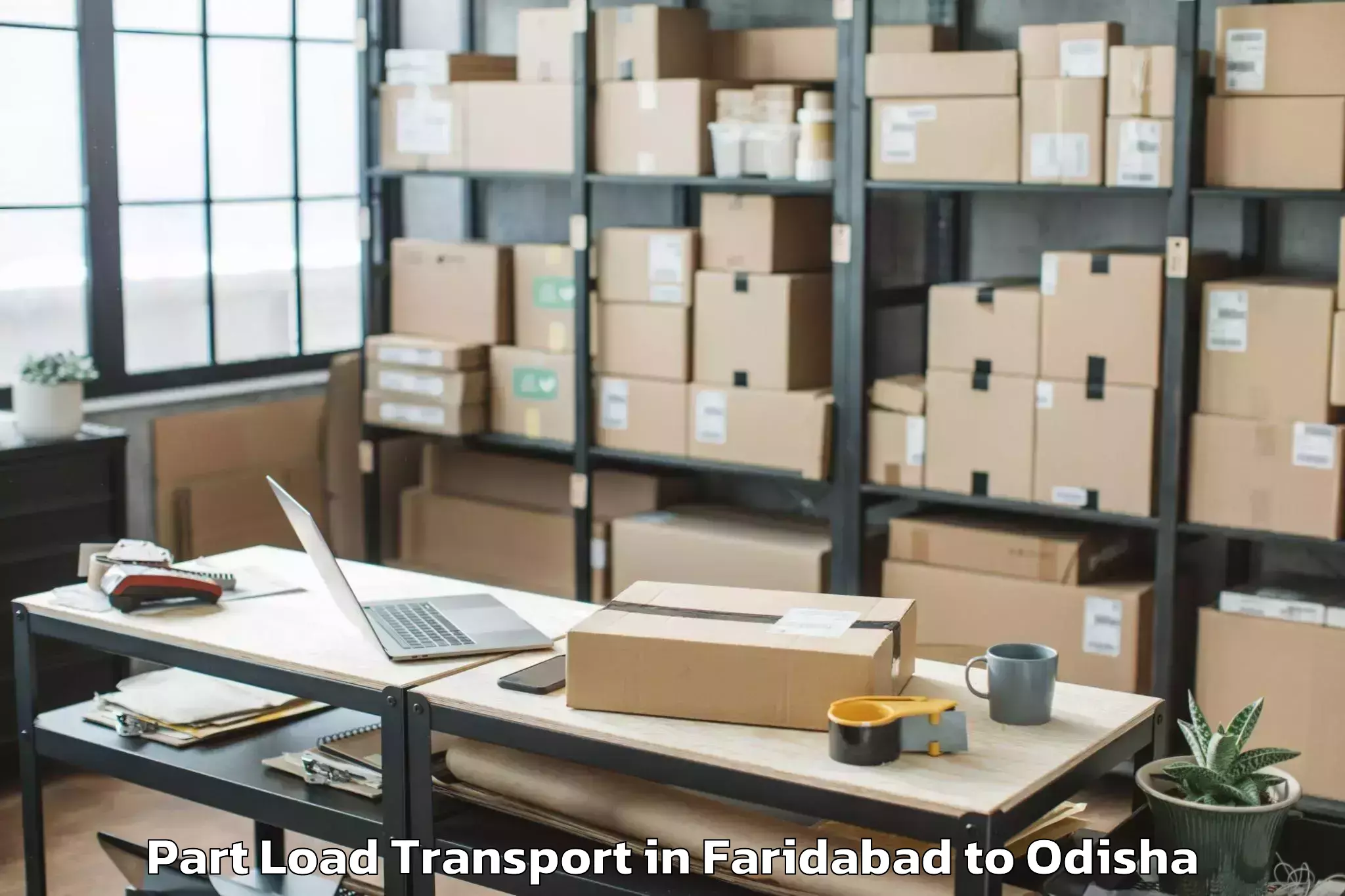 Professional Faridabad to Dasapalla Part Load Transport